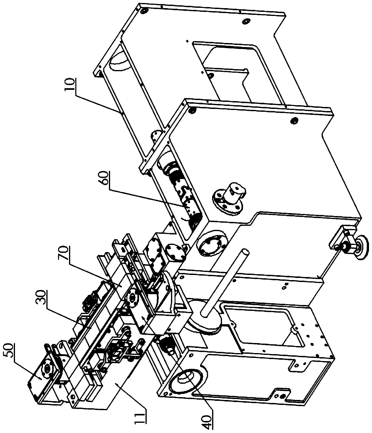 Small cigarette packet side face shaping device