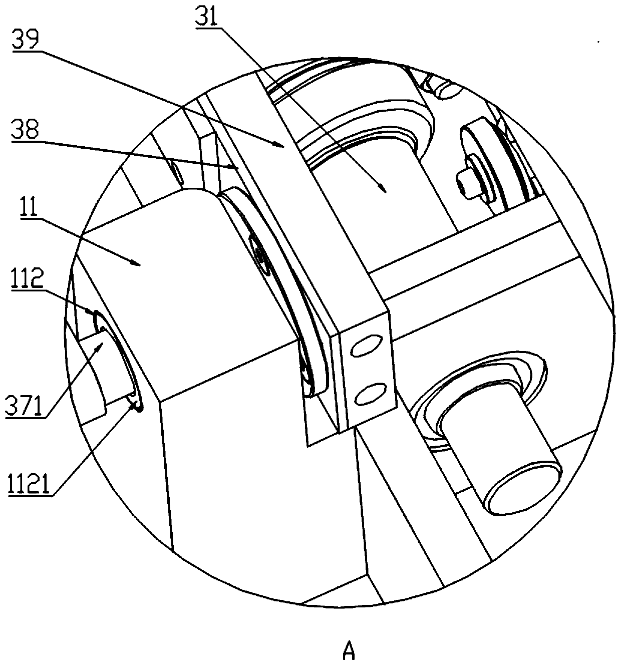 Small cigarette packet side face shaping device