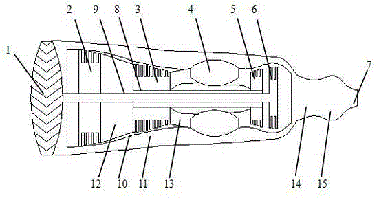 Turbofan type vehicle engine