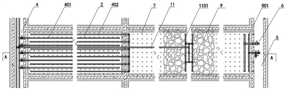 Improved constructed wetland sewage treatment system