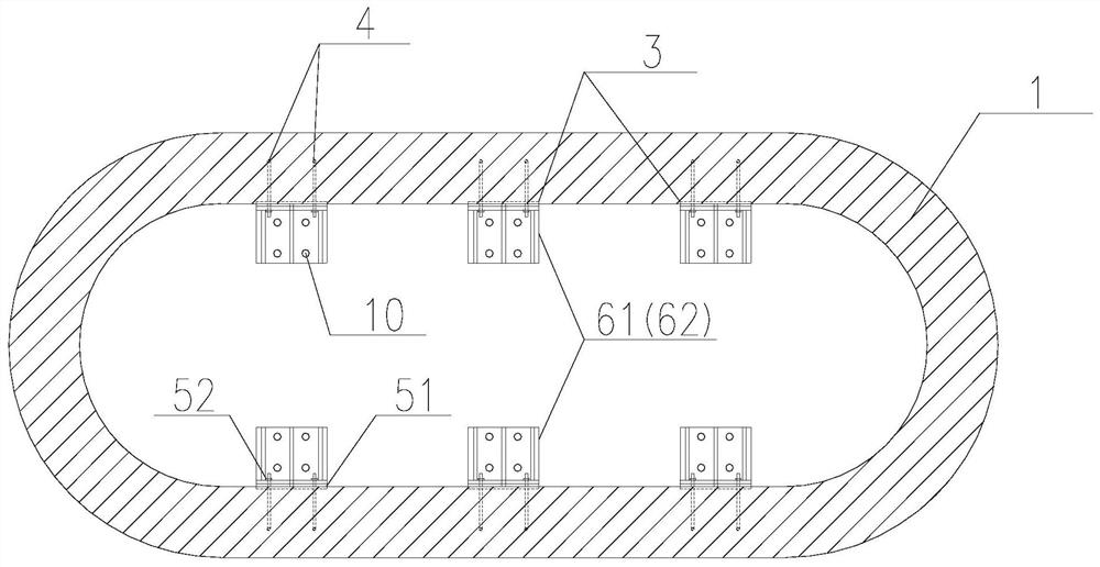 A hollow pier prefabricated inter-segment connection device and construction method