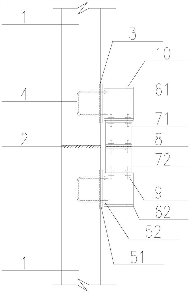 A hollow pier prefabricated inter-segment connection device and construction method