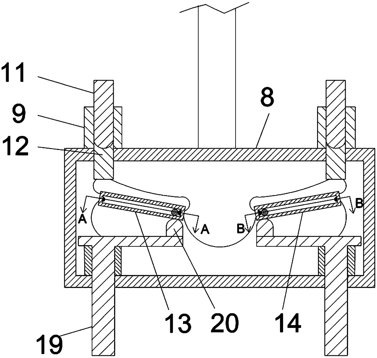 Oscillating type lead-acid storage battery formation device and using method thereof