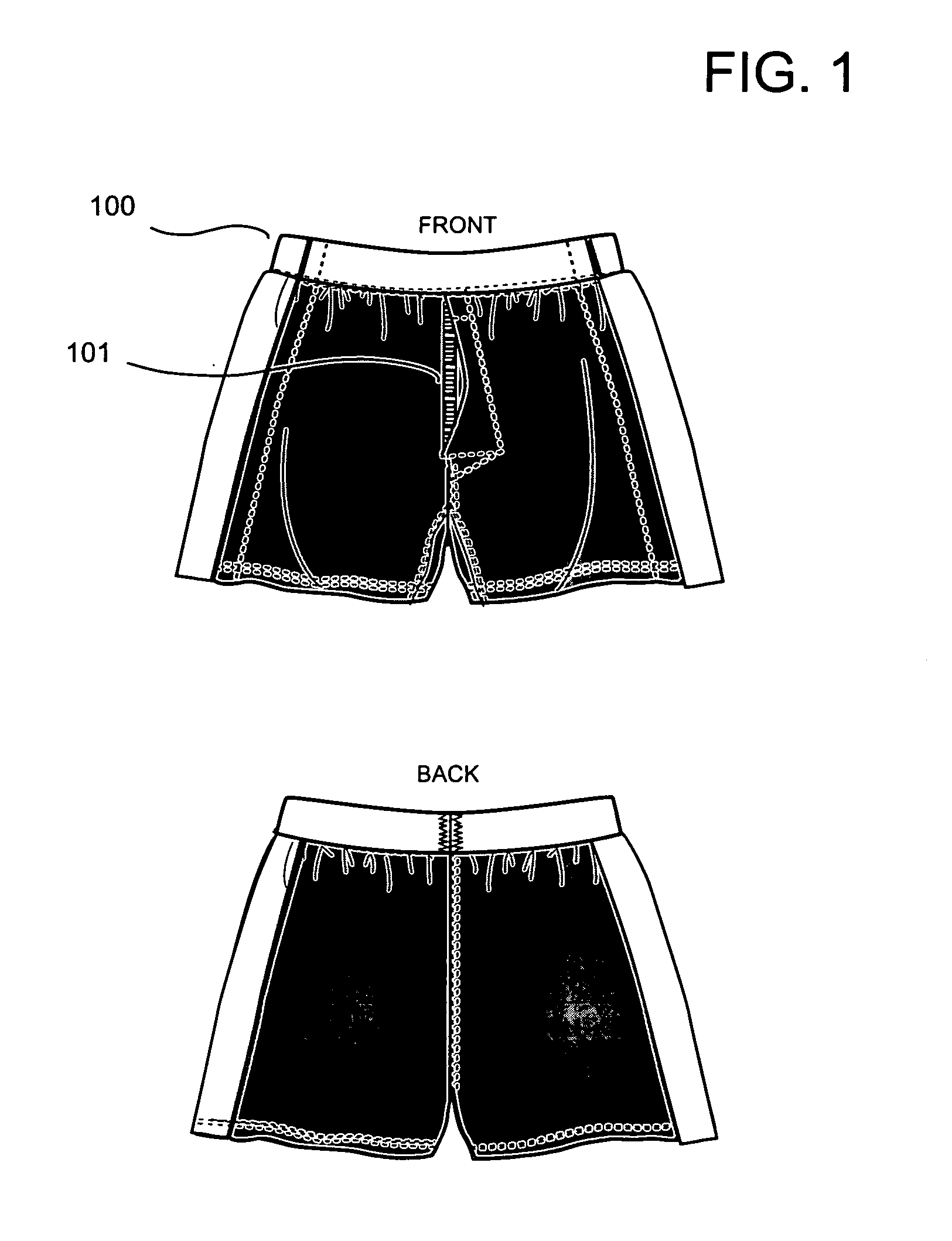 Garment with integrated measuring apparatus