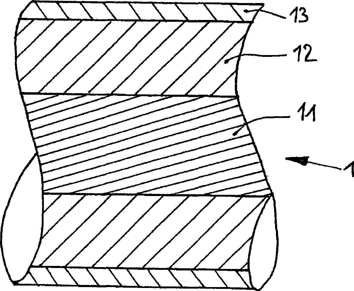 Pencil for writing, drawing, painting and/or cosmetics purposes and method of producing the same