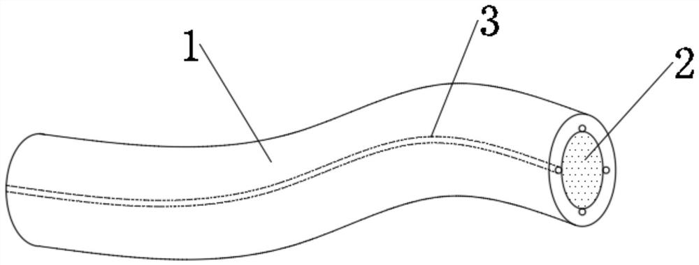 Density control type anti-over-bending cable