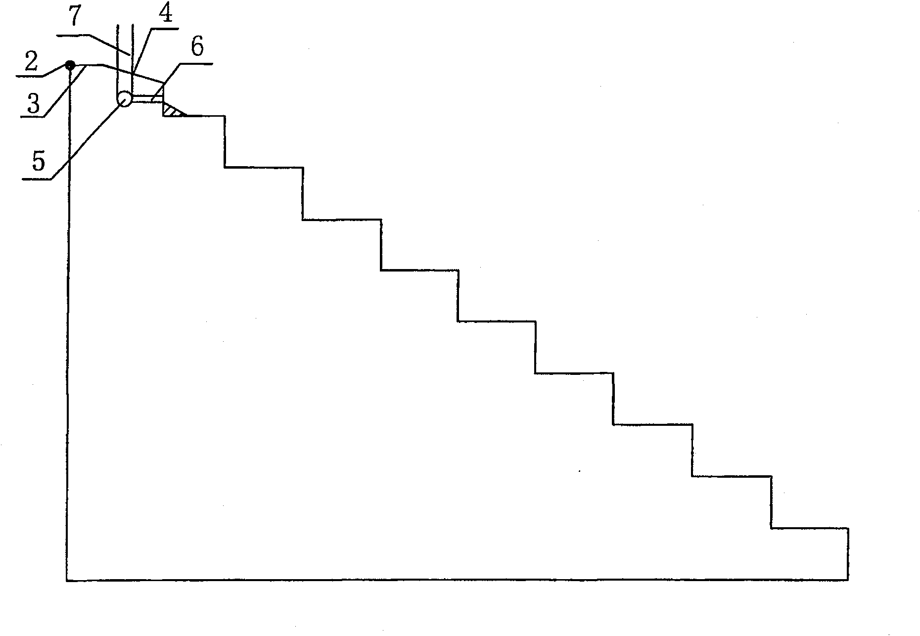 Natural aeration method capable of avoiding ship lock valve segment sudden shape type drop sill cavitation