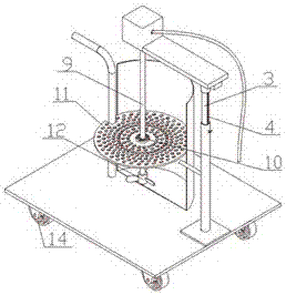 Mobile pneumatic paint mixing device