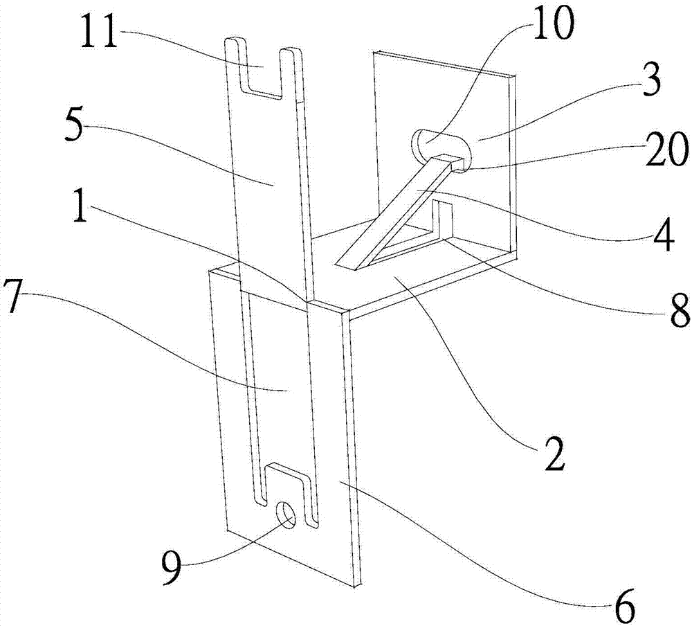 Hanging board, hanging part, installing node of outer hanging board and preparation method of hanging board