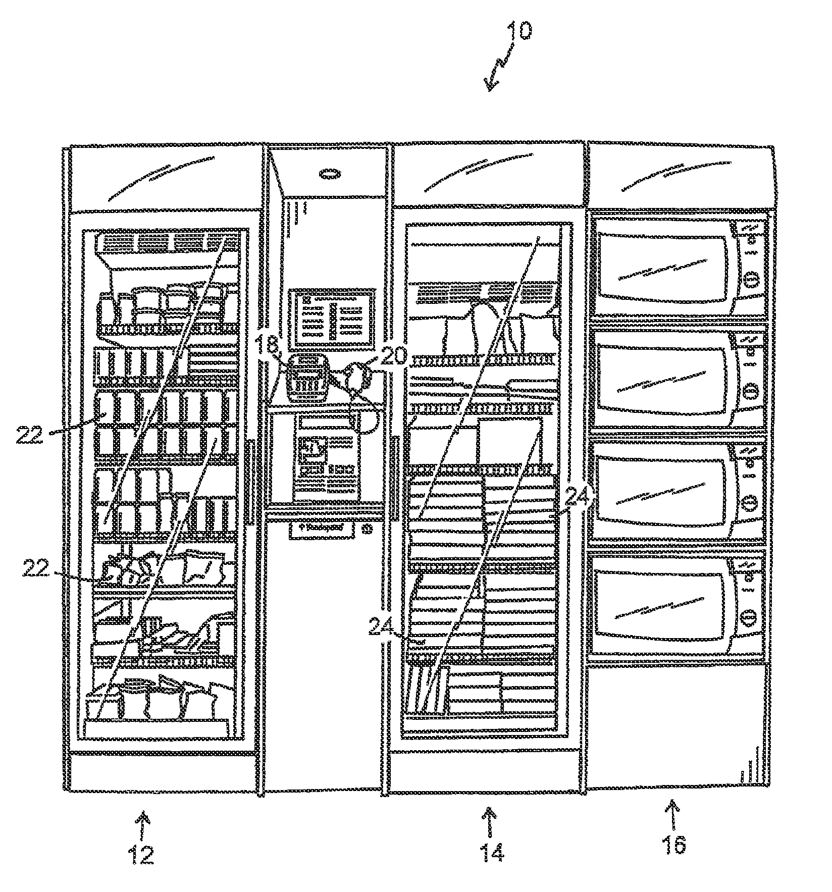 Storage-cabinet and method for selling frozen and/or refrigerated goods from such a locked storage-cabinet