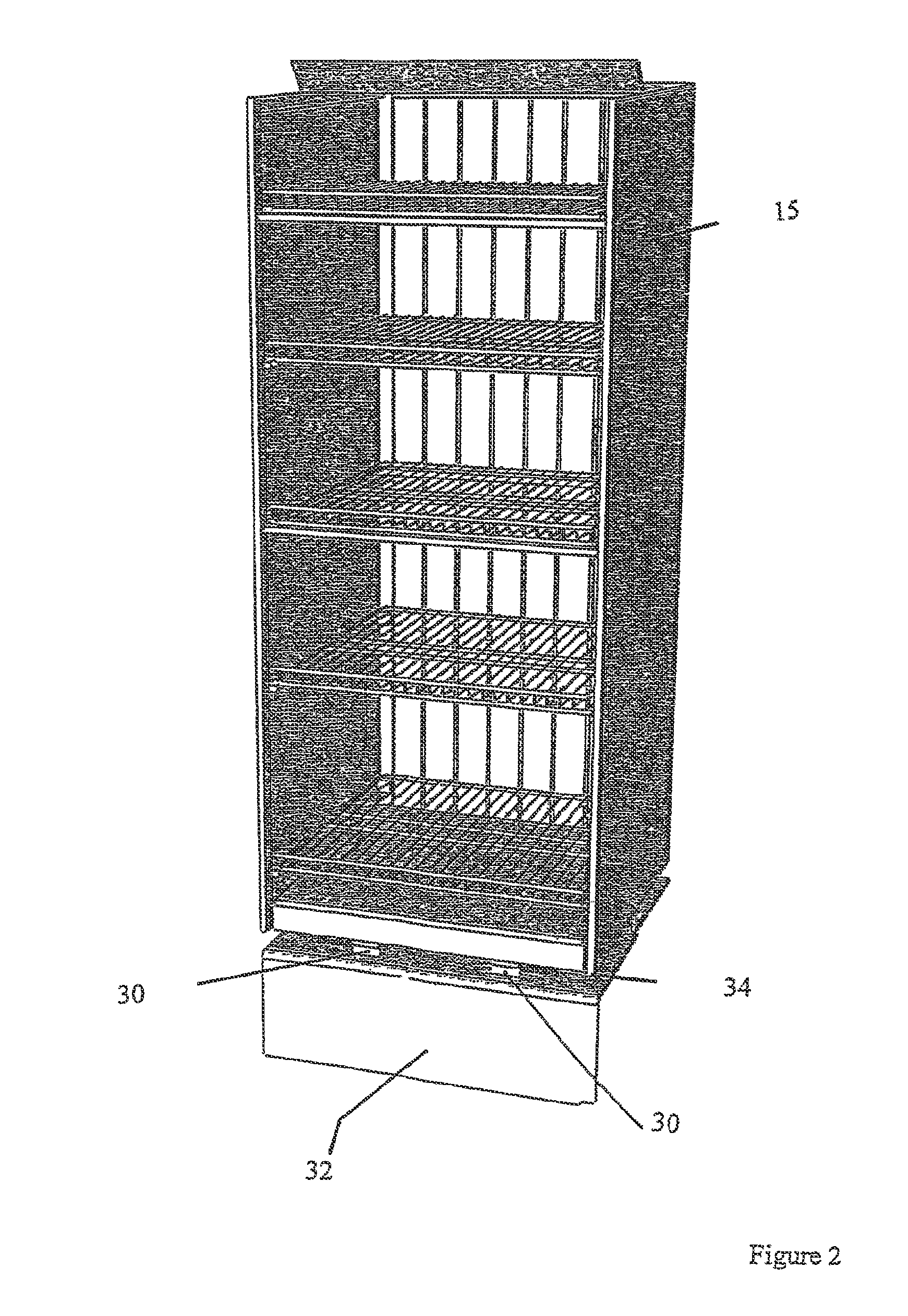 Storage-cabinet and method for selling frozen and/or refrigerated goods from such a locked storage-cabinet