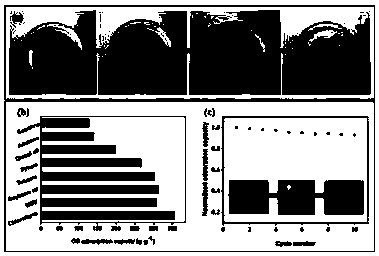 Method for preparation, characterization and performance test of graphene-graphene nanoribbon sponge