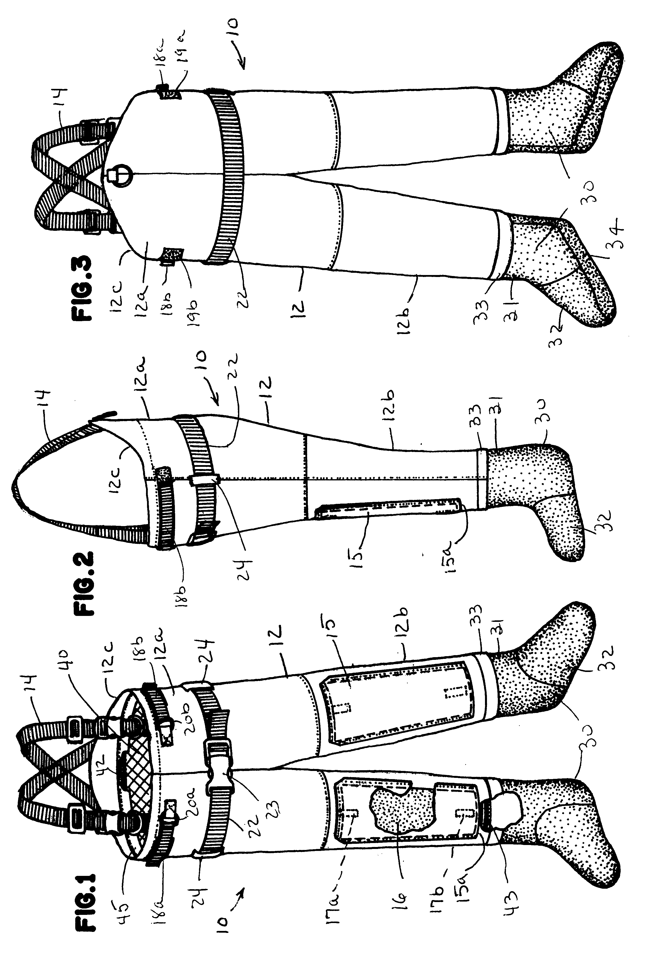 Breathable waders with interchangeable insulated linings