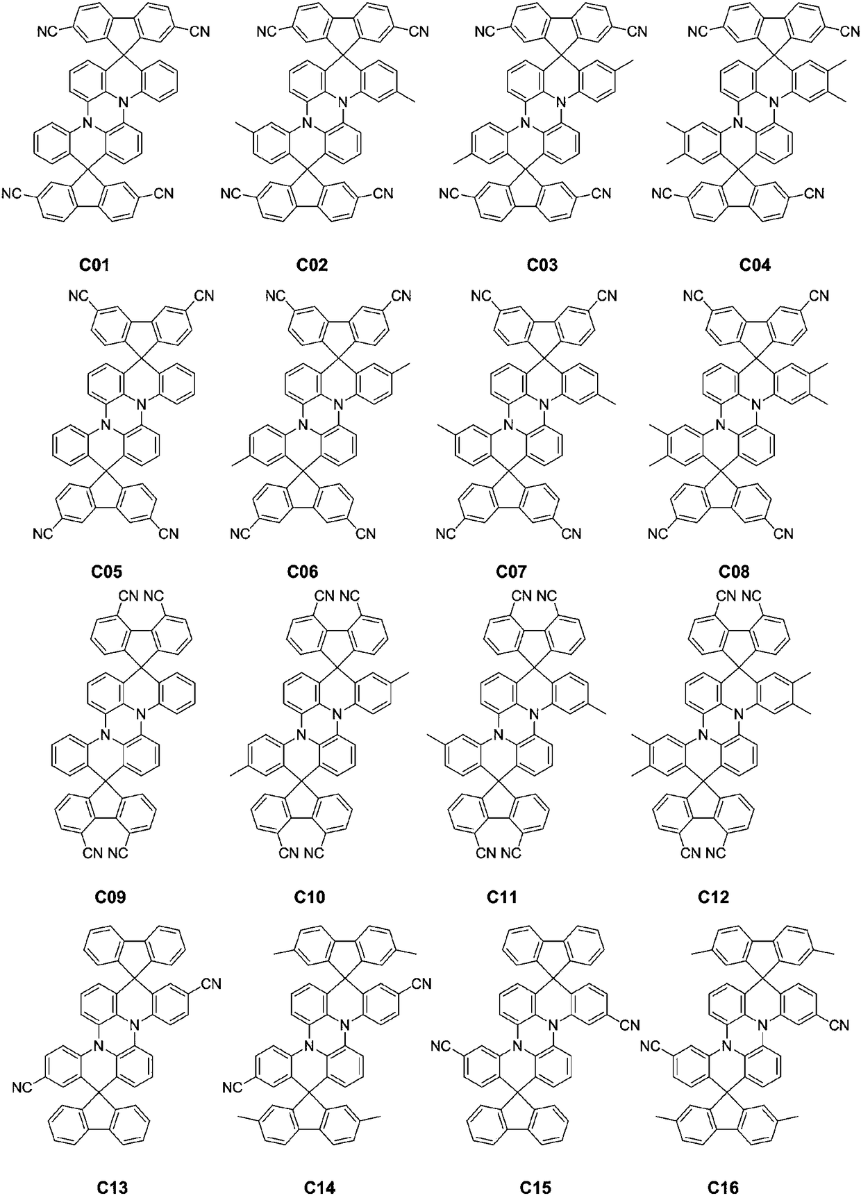 Thermally activated delayed fluorescent material and application thereof