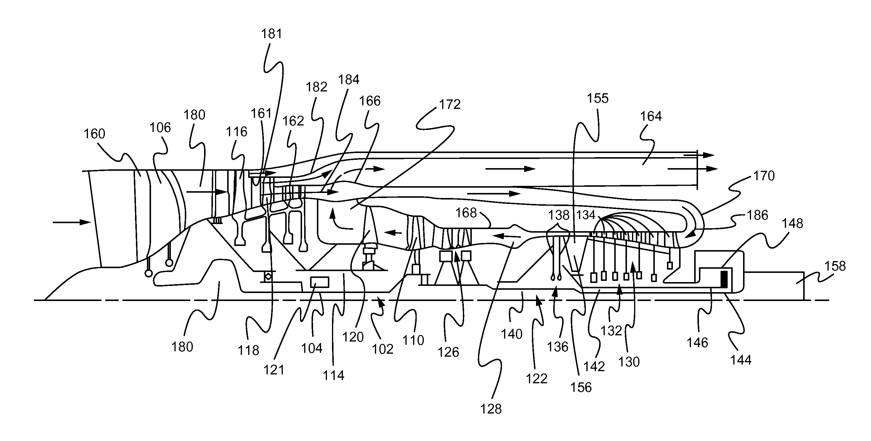 Gas Turbine Engine with Variable Overall Pressure Ratio