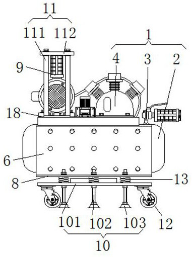 High-efficiency silencing air compressor