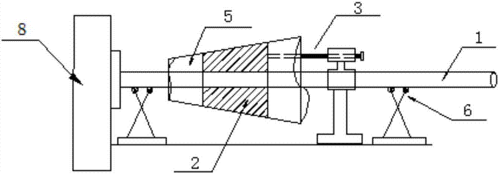 Tapered tube orifice intersecting line cutting device and assembly method