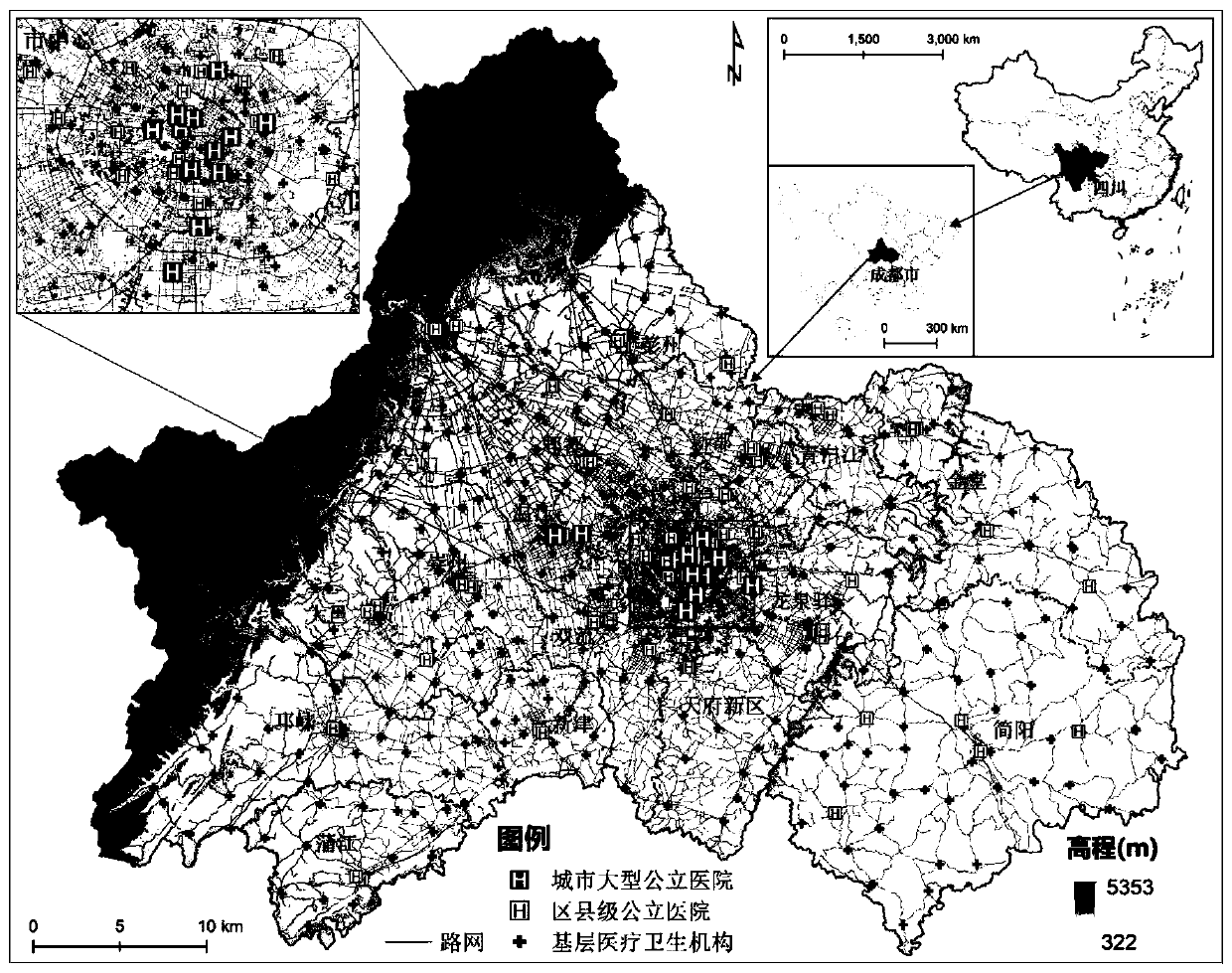 Medical-deficient area identification method based on multi-level medical resource balance