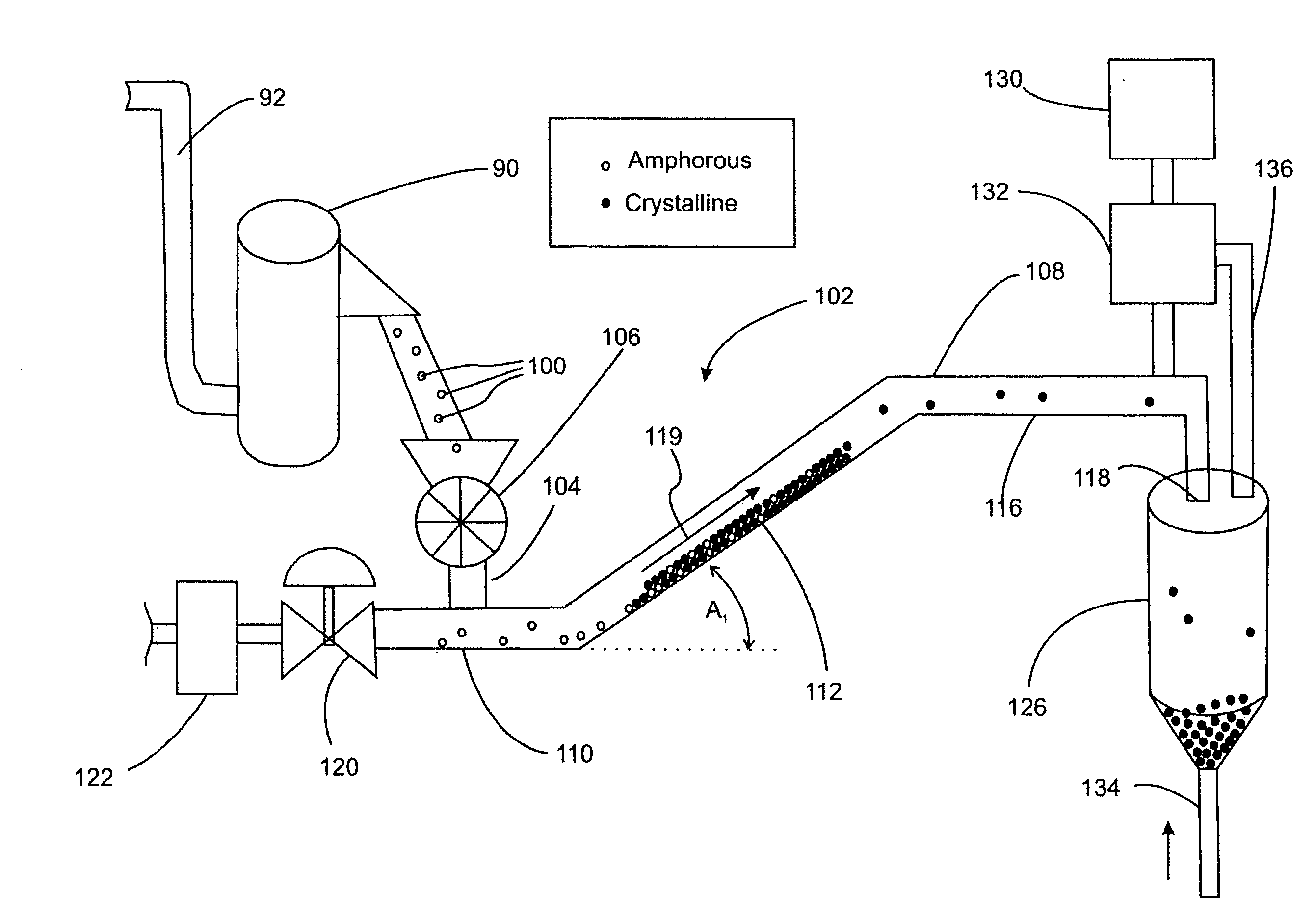 Crystallizing conveyor