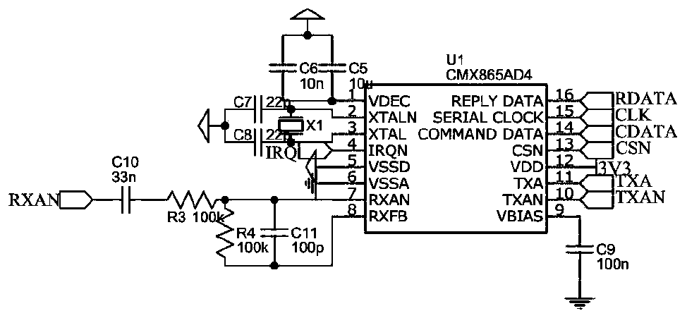 Underwater acoustic communication modulation and demodulation module for frequency-combined signal