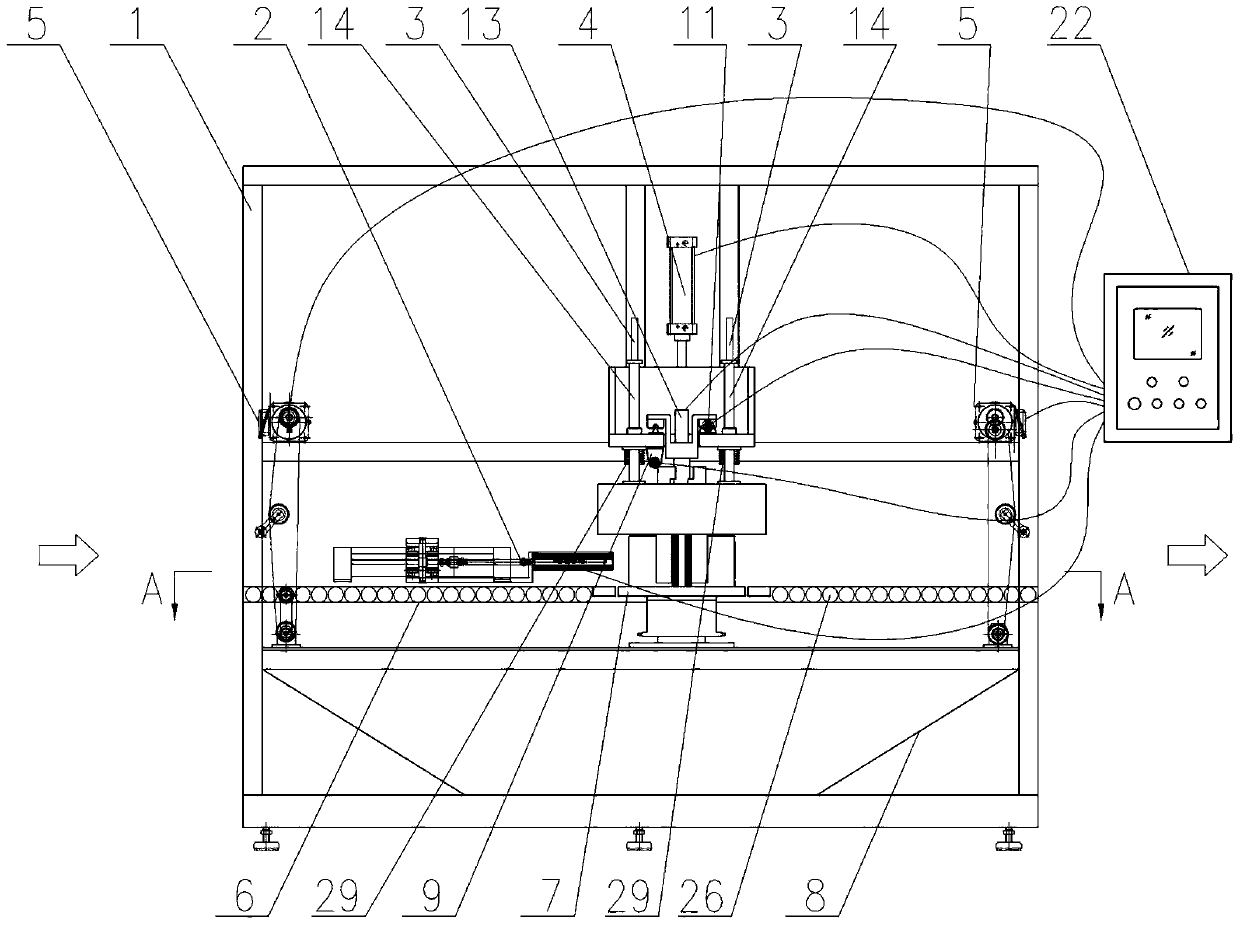 Rotary scrubbing control device capable of cleaning bearings with different sizes