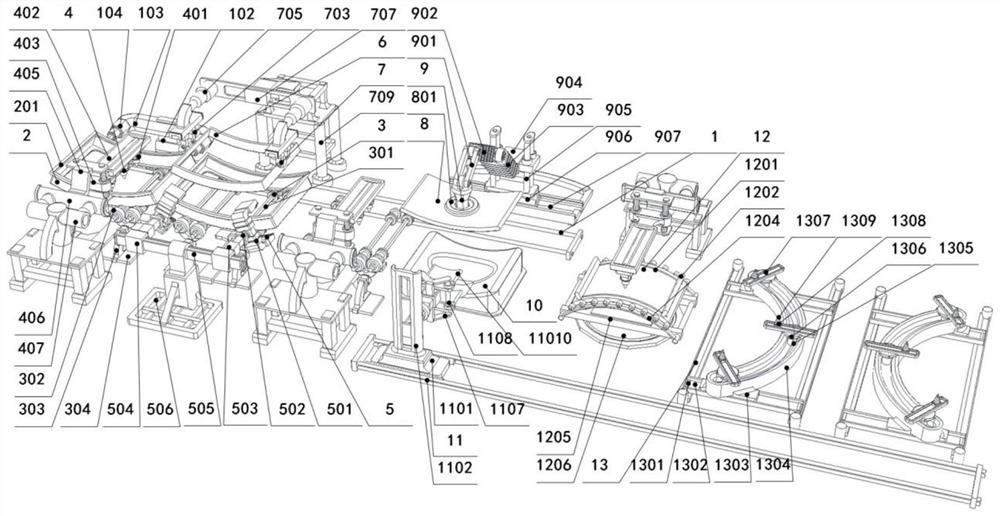 An intelligent turning device for shield segment steel skeleton