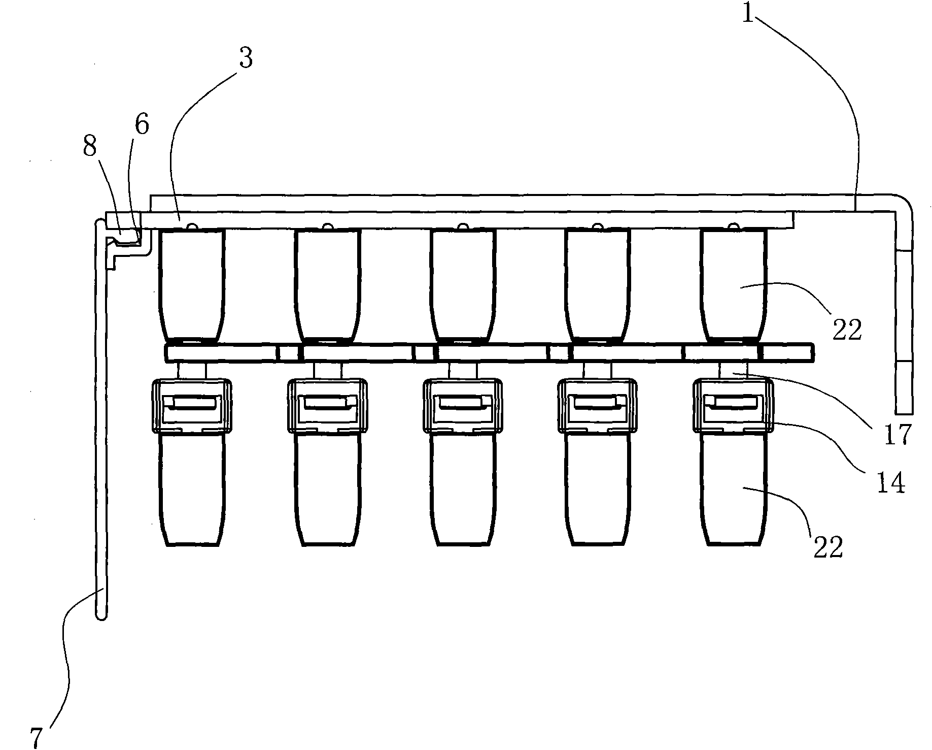 Manual translation curtain structure