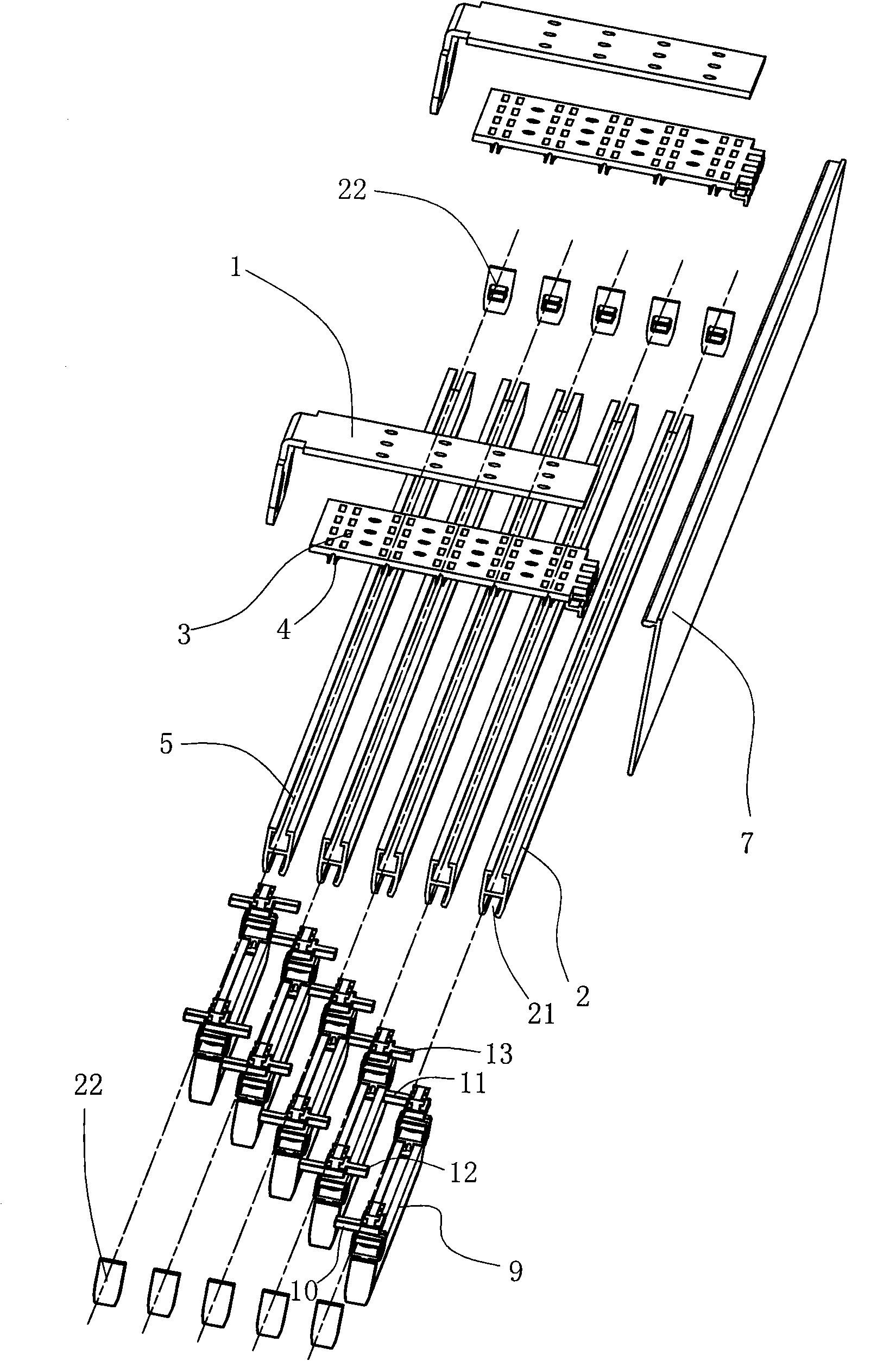 Manual translation curtain structure