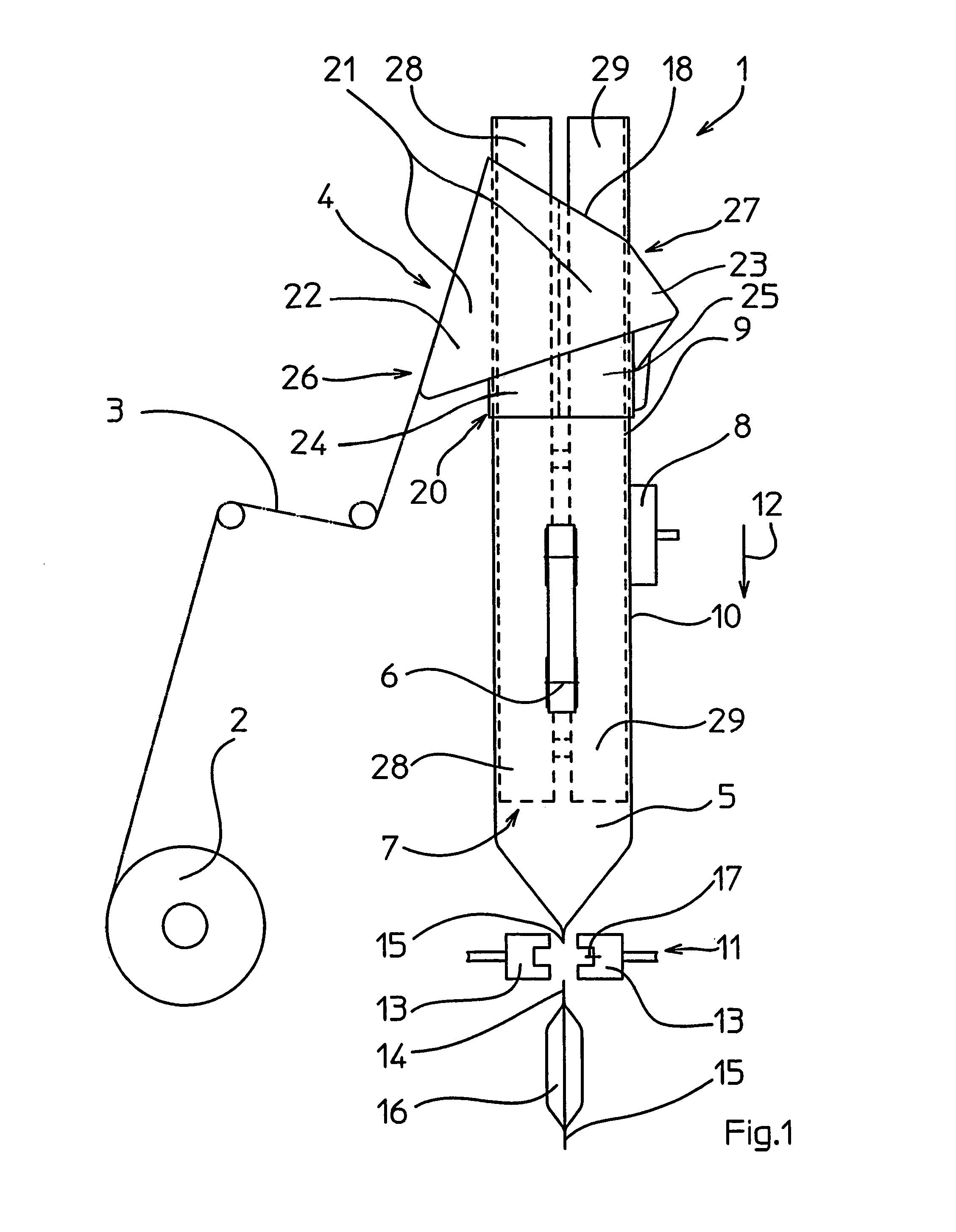 Vertical tubular bagging machine