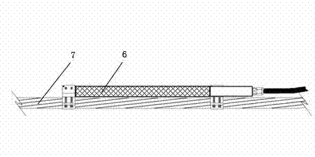 Wire rope extensometer protective device for monitoring tension stress of prestressed reinforcement