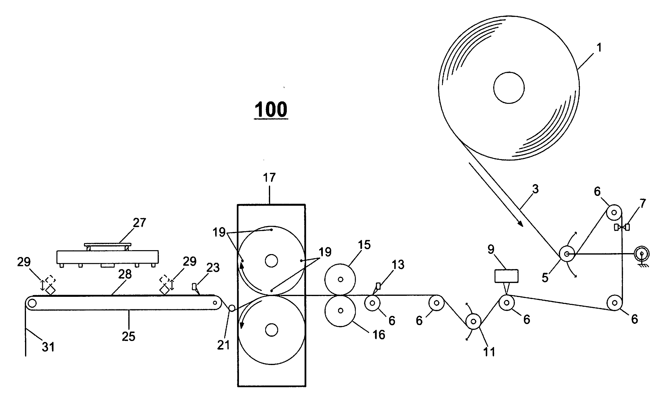 Apparatus and process for in-mold labeling