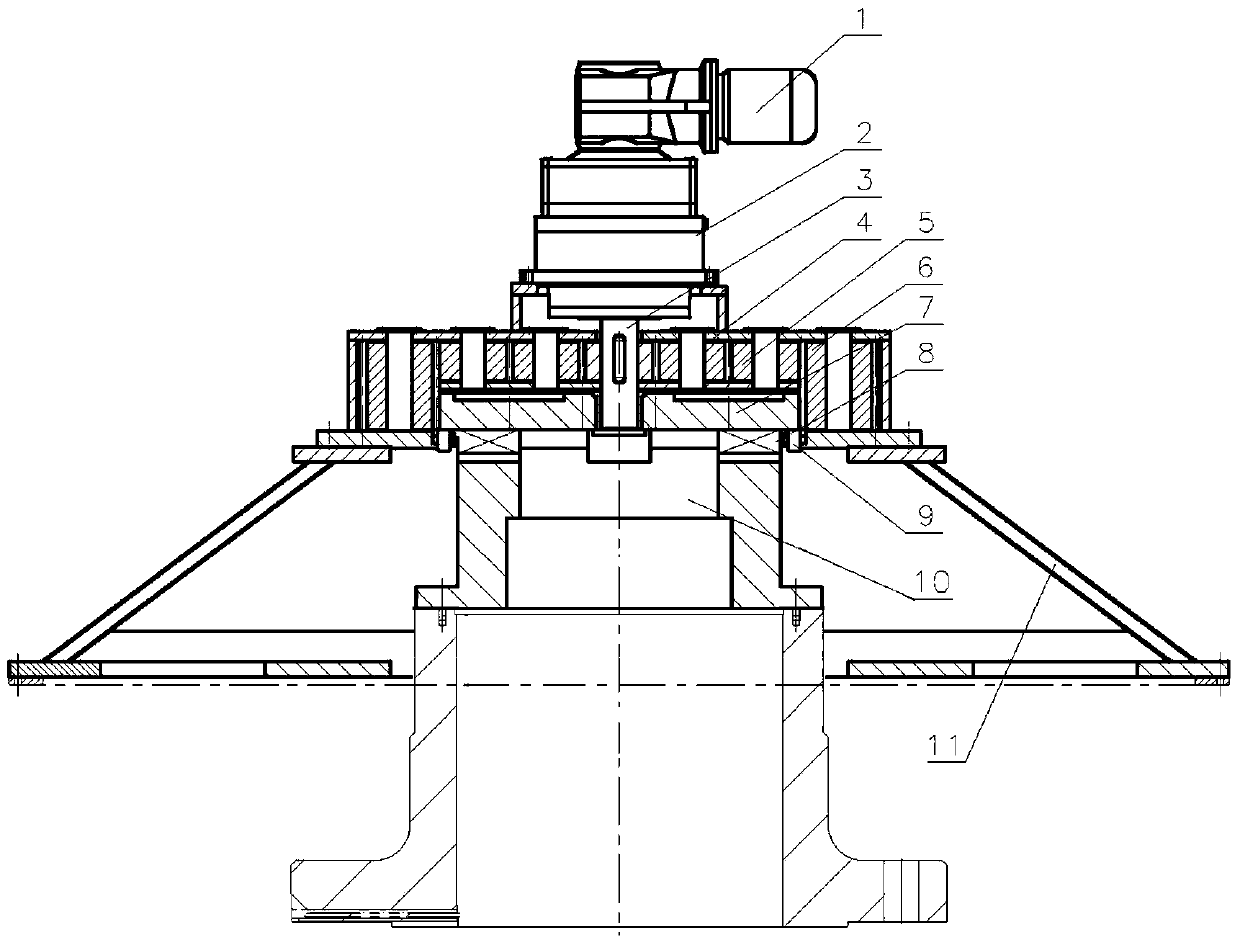 An electromechanical barring for a water turbine