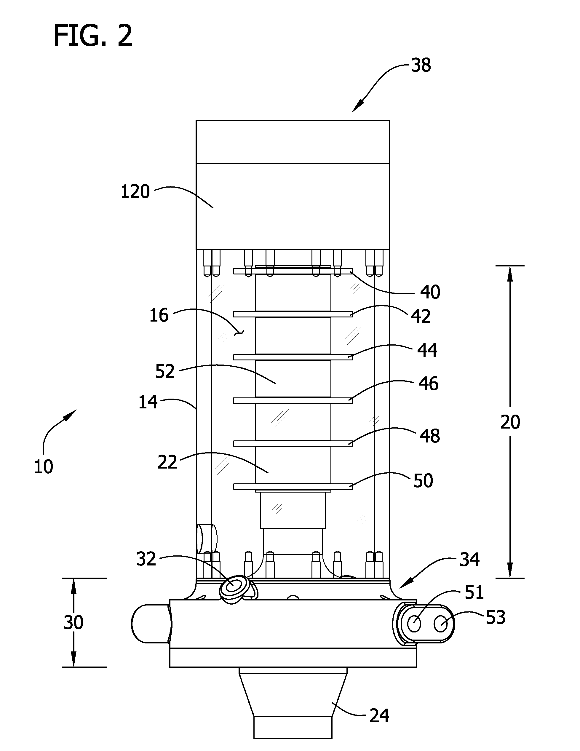 Ultrasonic treatment system for separating compounds from aqueous effluent