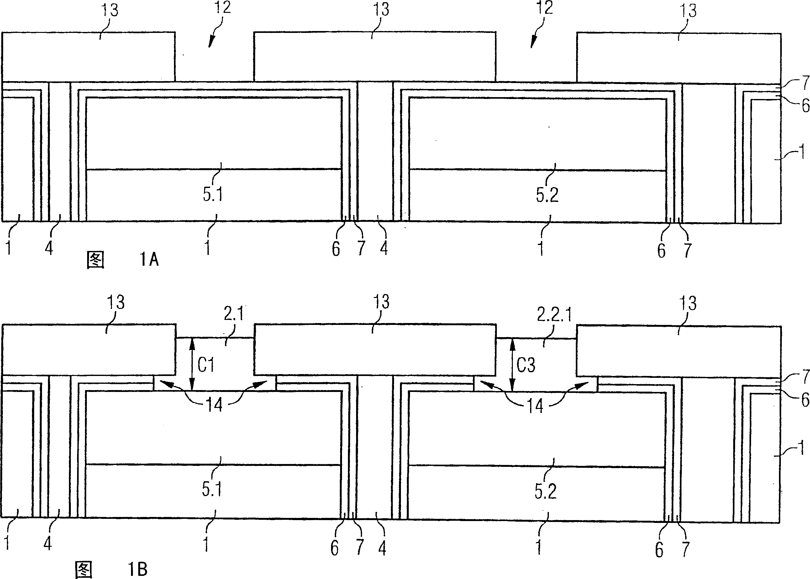 Method for producing a transistor structure