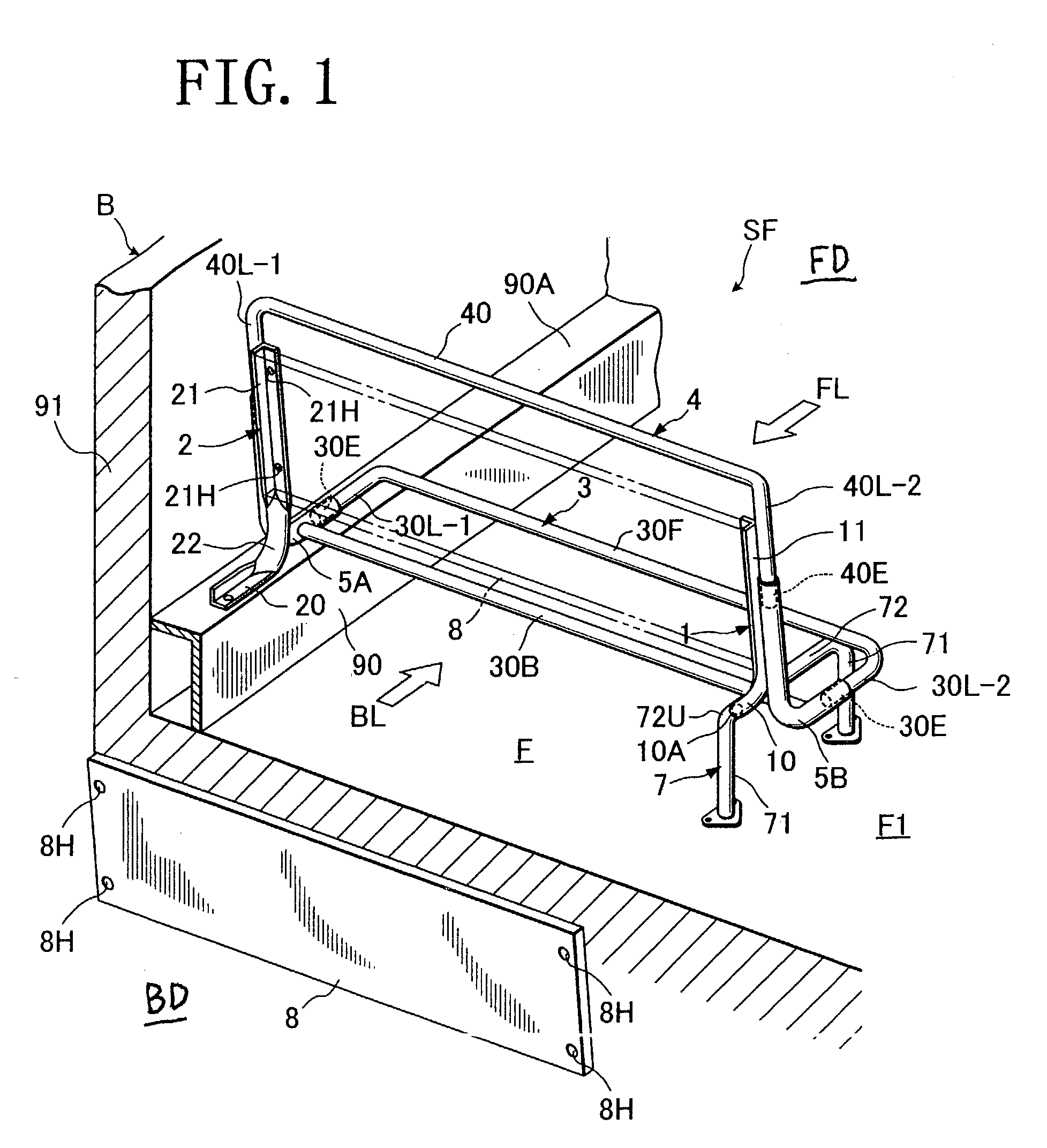 Seat framework for bus