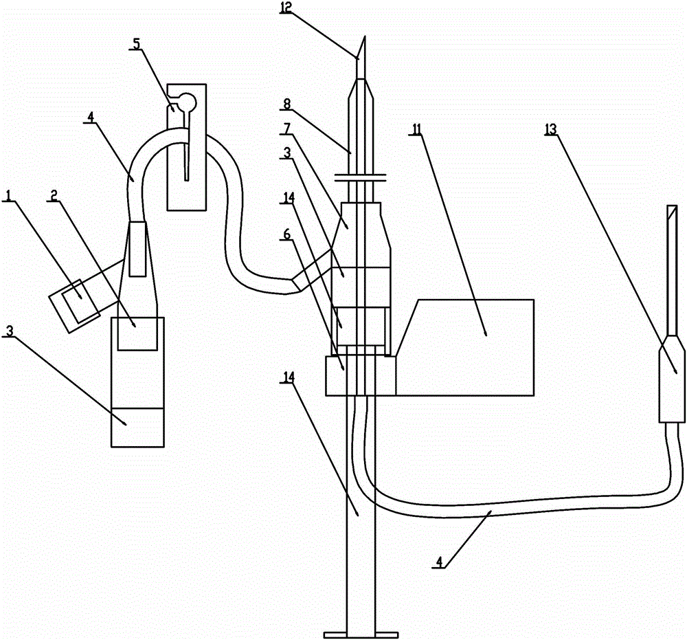 Indwelling needle for venous blood collection