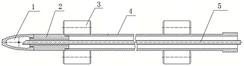 Ejector rod of seamless steel pipe perforating machine