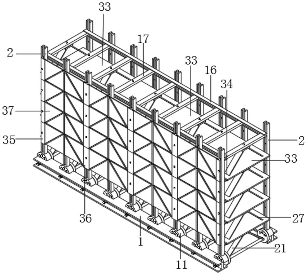 Double self-elevating external climbing frame of super high-rise building