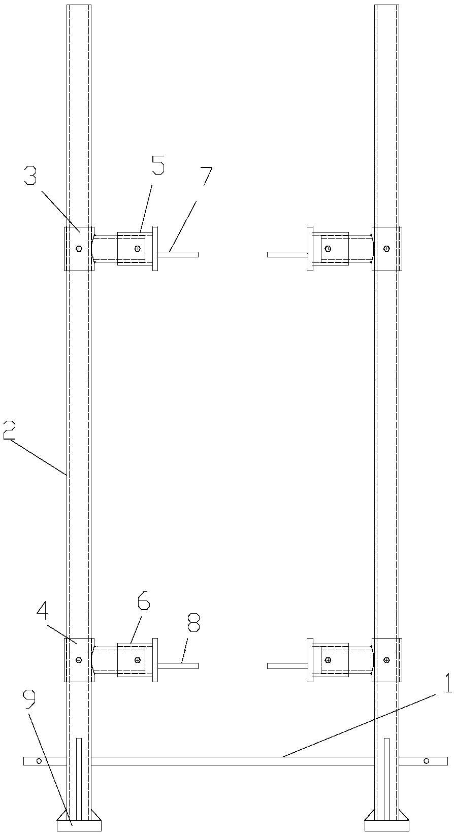 Wooden table clamping and fixing device