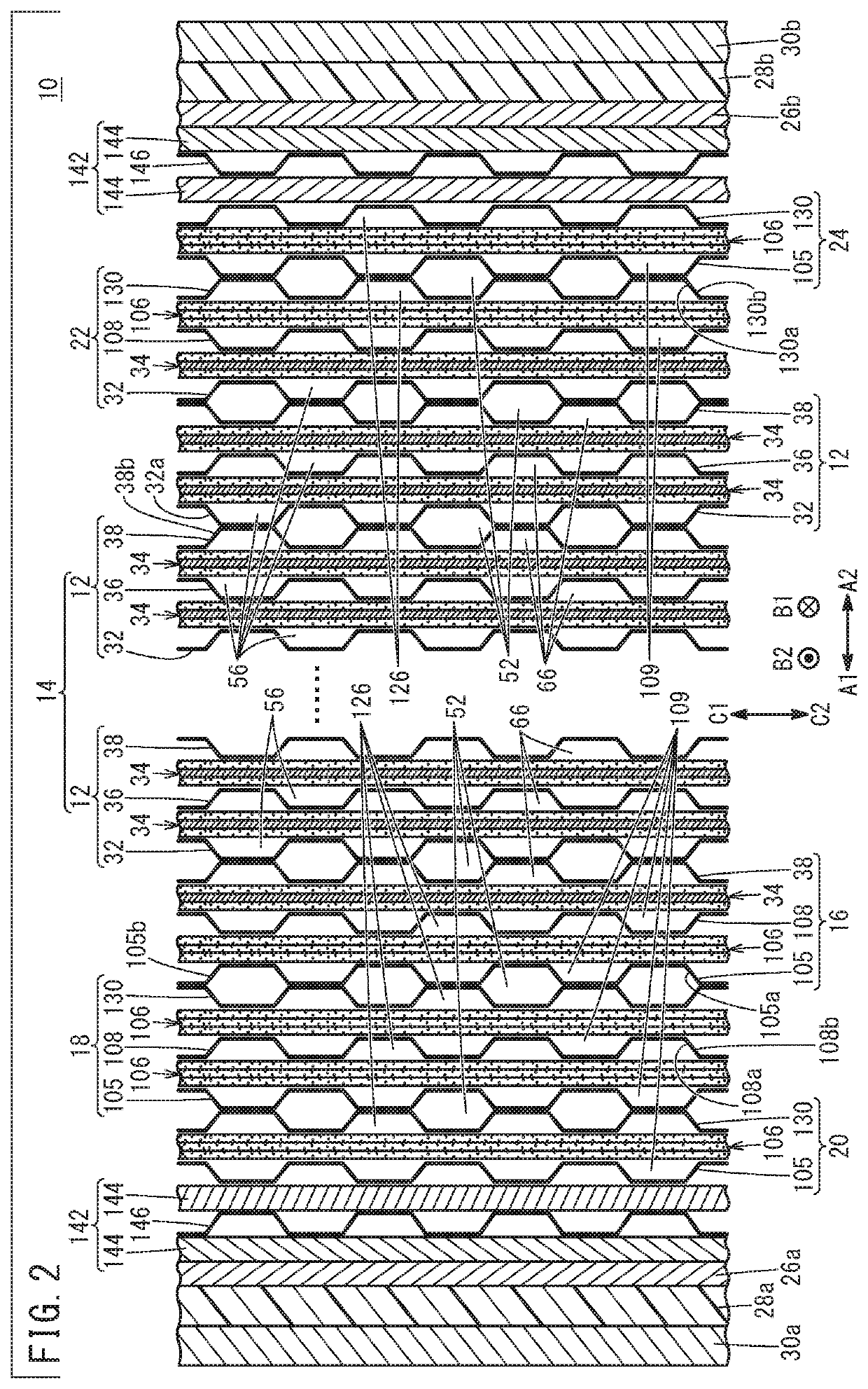 Fuel cell stack and method of producing dummy cell