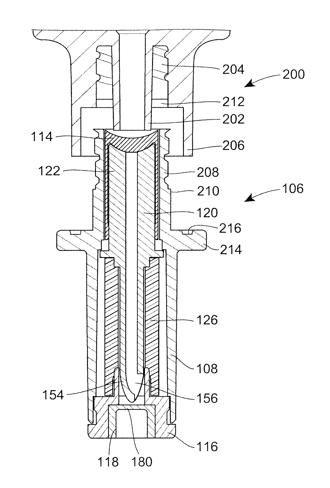 Port assembly for use with needleless connector