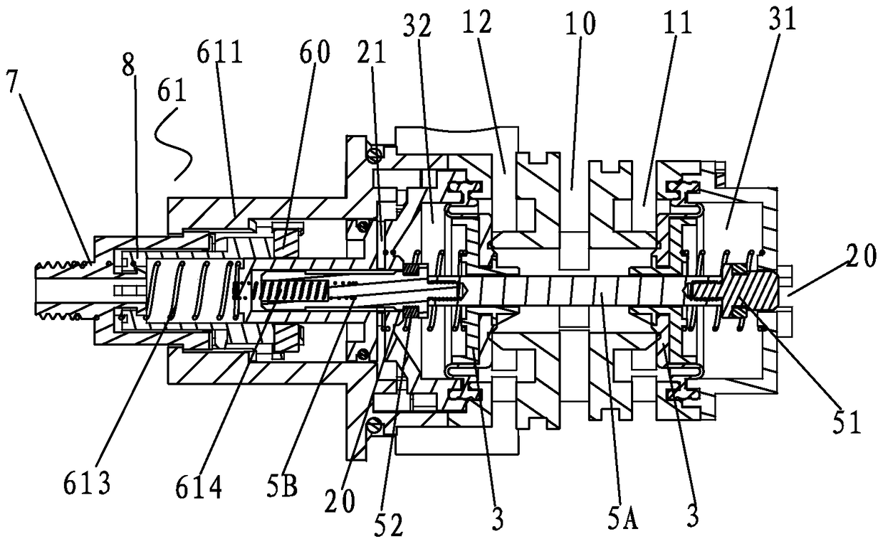 A connecting rod inter-sealing water separation structure