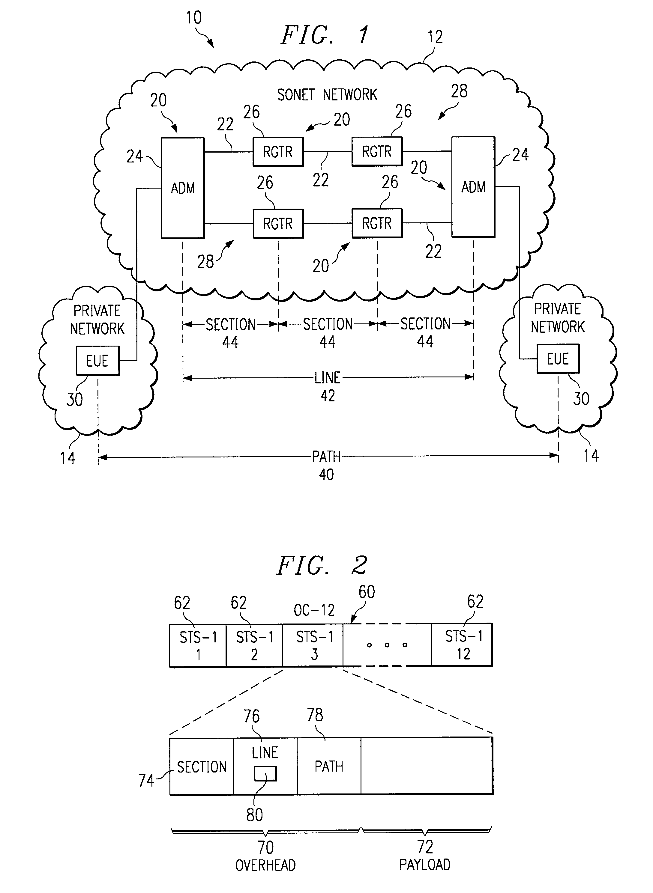 Method and system for automatic concatenation detection of synchronous optical network (SONET) channels