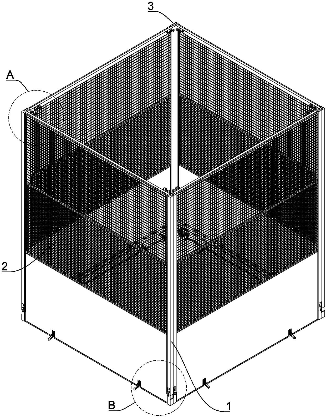 A fence device for animal flat breeding experiment