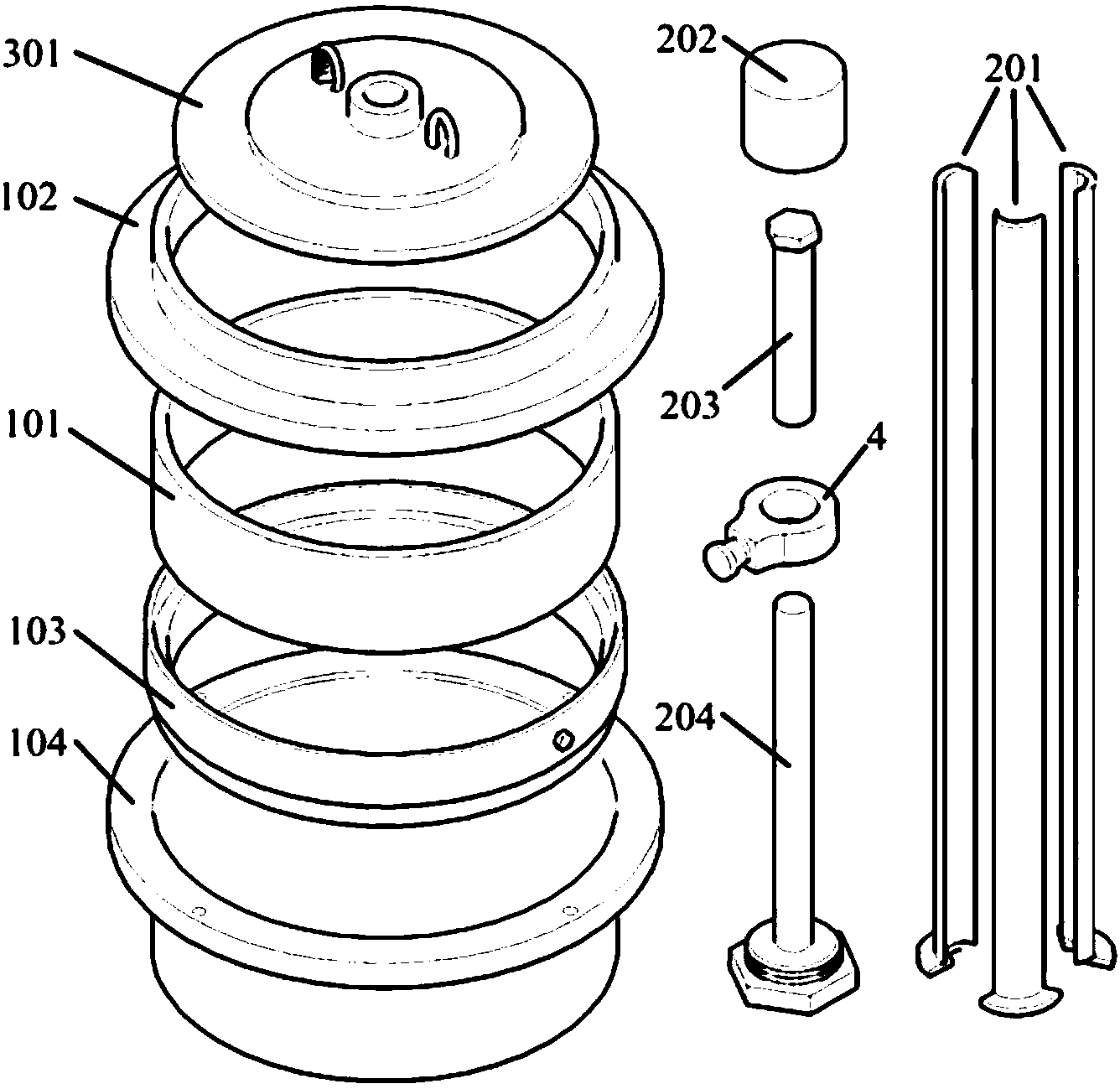 Sample blank manufacturing device and method for anchor or pile and soil interface friction performance test