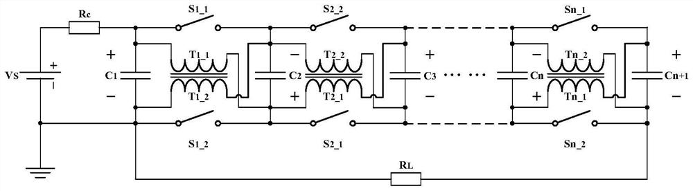 Adjustable waveform pulse generator based on homonymous inductor isolation