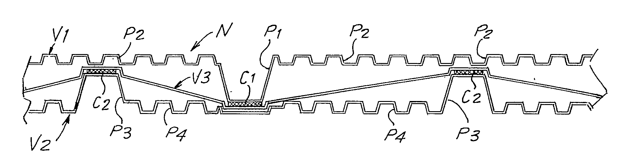 Multi-ply paper product or the like, method for the production thereof and relative system