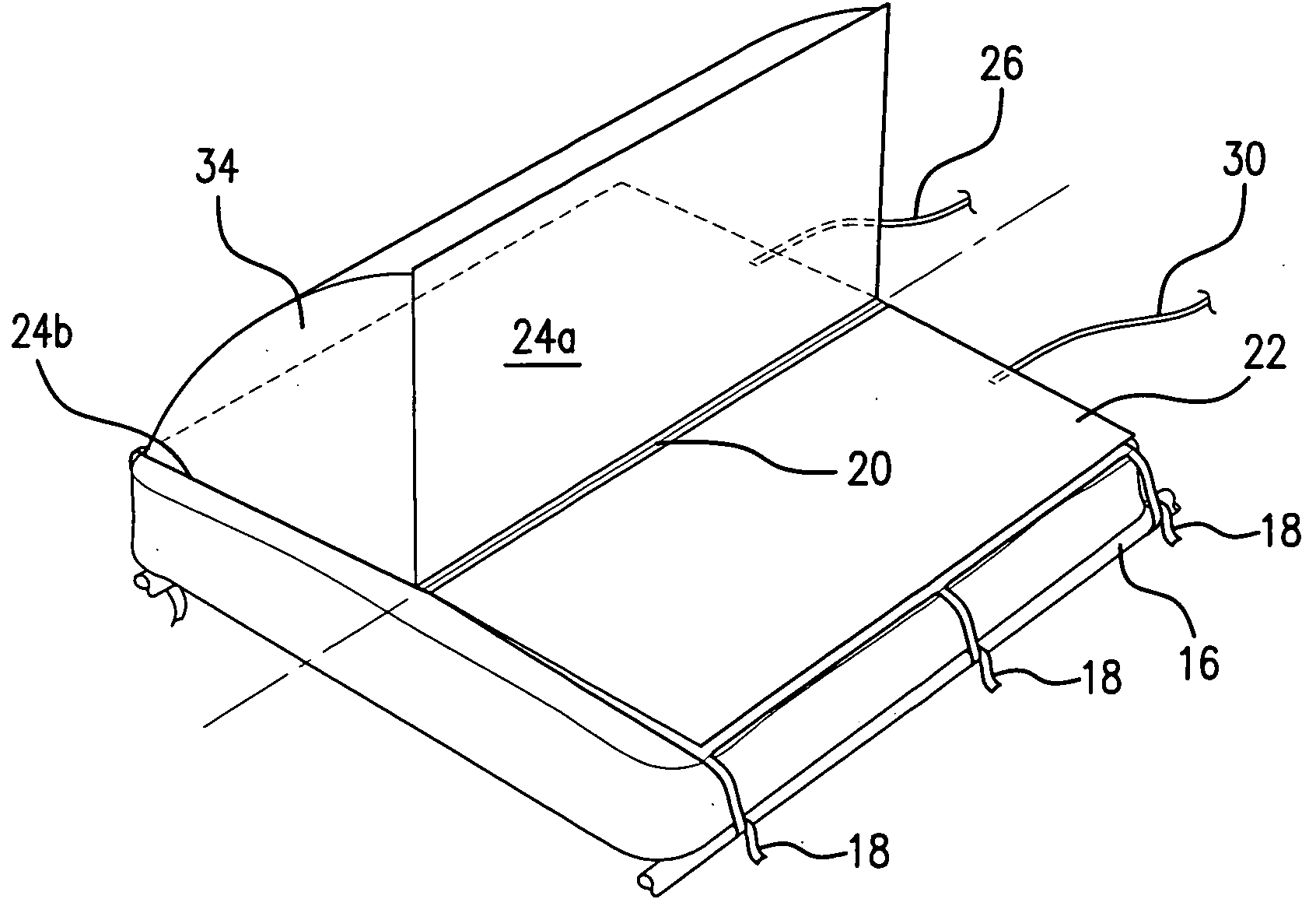 Inflatable air mattress for rotating patients