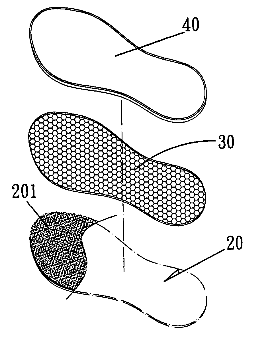 Foot pressure testing structure