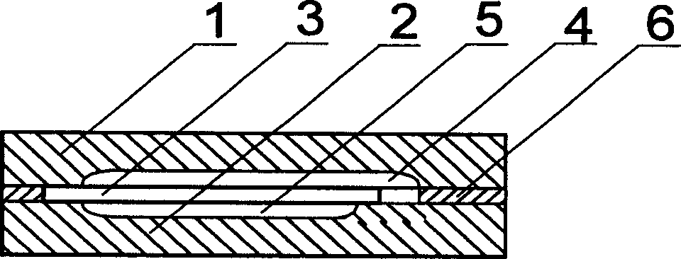 Monolithic sheet style quartz crystal frequency device and production thereof